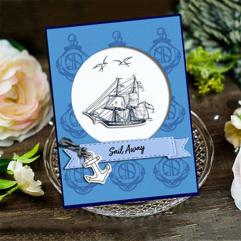 Inloveartshop Sailing and Spear Ocean Series Dies with Stamps Set