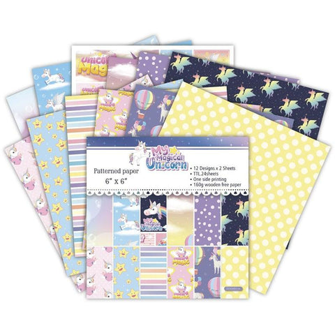 6 Inches Magical Unicorn Theme Background Paper