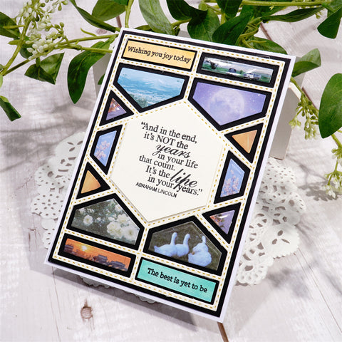 Inlovearts Polygon Combination Background Board Dies