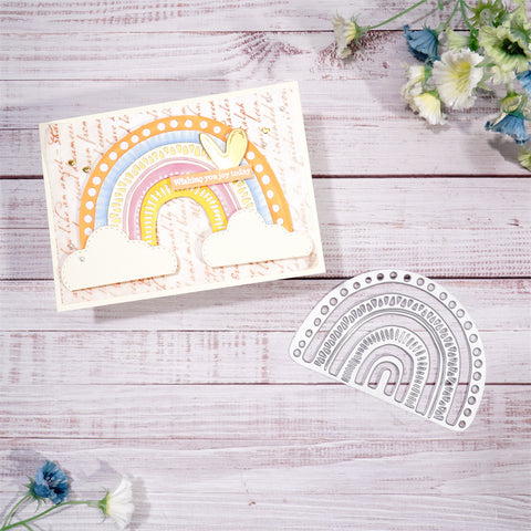 Inlovearts Rainbow-Shaped Decoration Metal Cutting Dies
