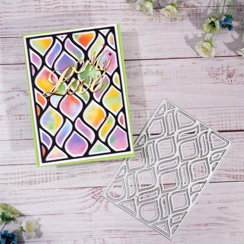 Inlovearts Rhombus Background Board Cutting Dies