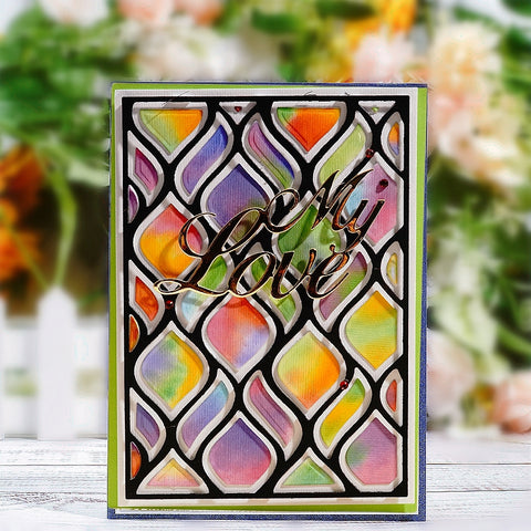 Inlovearts Rhombus Background Board Cutting Dies