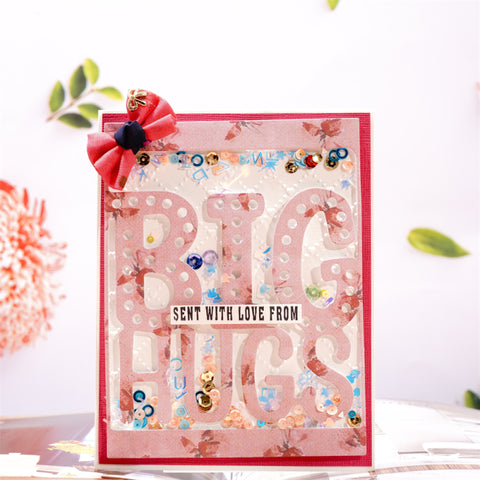 Inlovearts Square Border Cutting Dies with "Happy Birthday" Word