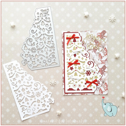Inloveartshop Stylish Hollow Christmas Tree Frame Christmas Theme Cutting Dies