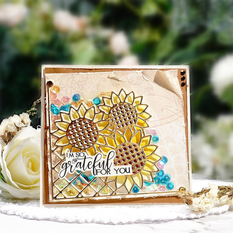 Inloveartshop Sunflower Decor Corner Cutting Dies