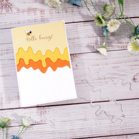 Inlovearts Three Irregular Wavy Lines Cutting Dies