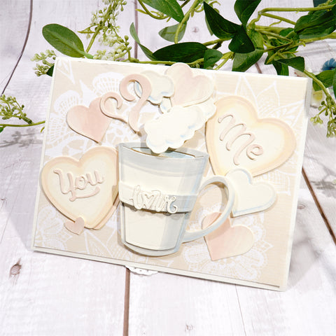 Inlovearts You and Me Coffee Cup Dies