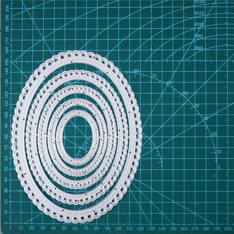 Inlovearts Oval Stackable Metal Cutting Dies