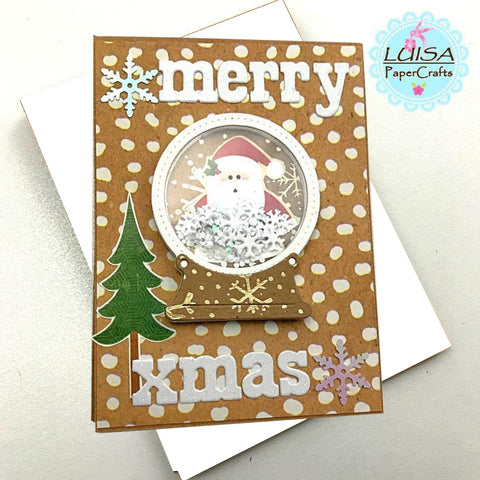 Inloveartshop Snowflake Crystal Ball Frame Cutting Dies