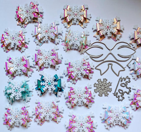 Inloveartshop Snowflake and Bow Christmas Theme Cutting Dies