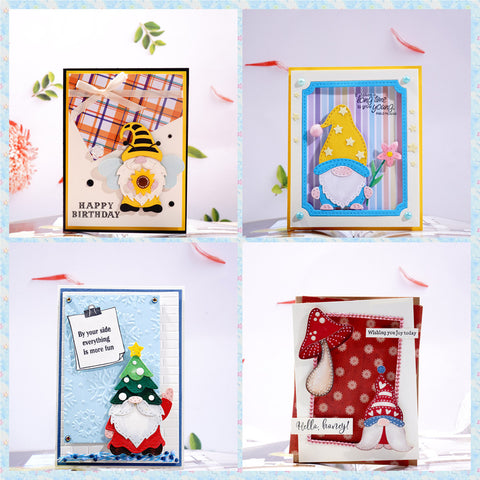 Inlovearts Cute Gnome Theme Dies Bundles