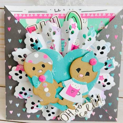 Inloveartshop 2 Cute Gingerbread Character Decor Cutting Dies