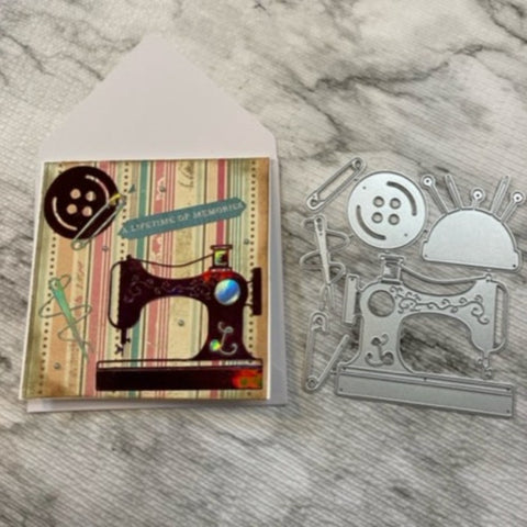 Inlovearts Needlework, Button, Paper Clip and Sewing Machine Cutting Dies