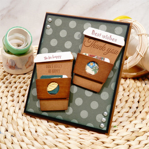 Inlovearts Coffee Cup Metal Cutting Dies
