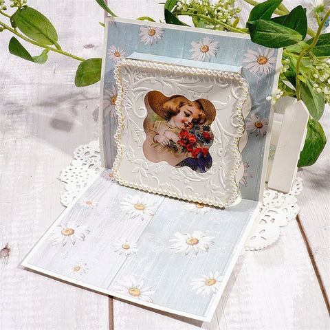 Inlovearts Foldable 3D Square Frame Cutting Dies