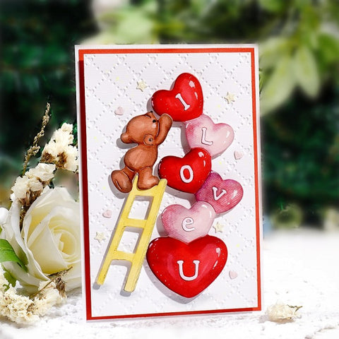 Inlovearts "I LOVE U" Bear Cutting Dies