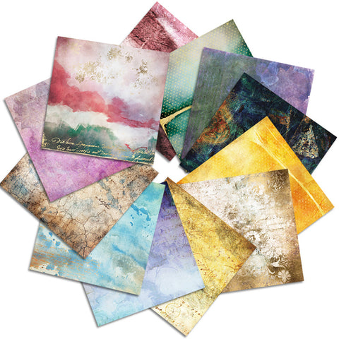 Inlovearts 24PCS 6" Colorful Theme DIY Scrapbook & Cardstock Paper