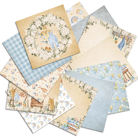 Inlovearts 24PCS 6" Little Angel Theme DIY Scrapbook & Cardstock Paper