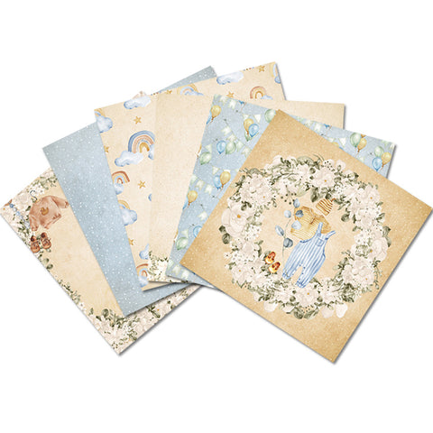 Inlovearts 24PCS 6" Little Angel Theme DIY Scrapbook & Cardstock Paper