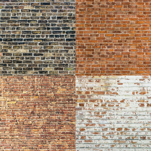 Inlovearts 24PCS 6" Brick Wall Texture DIY Scrapbook & Cardstock Paper