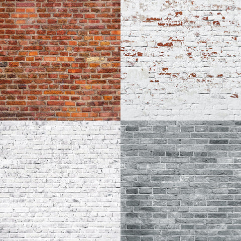 Inlovearts 24PCS 6" Brick Wall Texture DIY Scrapbook & Cardstock Paper