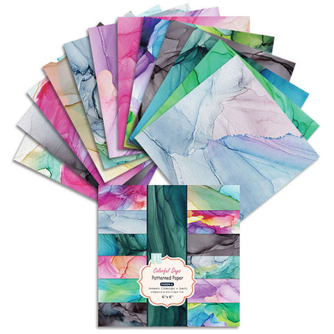 Inlovearts 24PCS 6" Colorful Days Scrapbook & Cardstock Paper