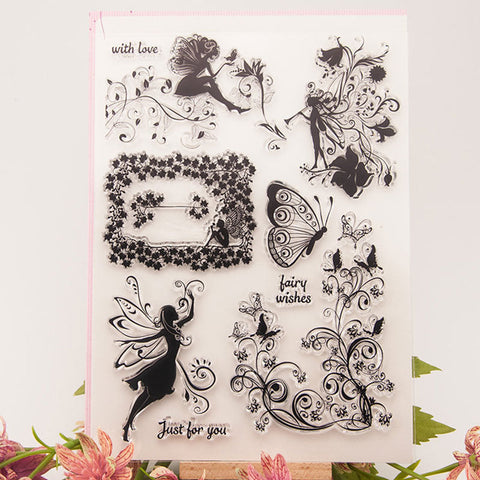 Inlovearts Beautiful Fairy Clear Stamps