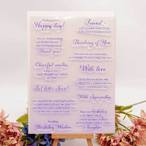 Inlovearts Wish Words Clear Stamps