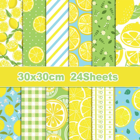 Inlovearts Summer Lemon Scrapbook & Cardstock Paper