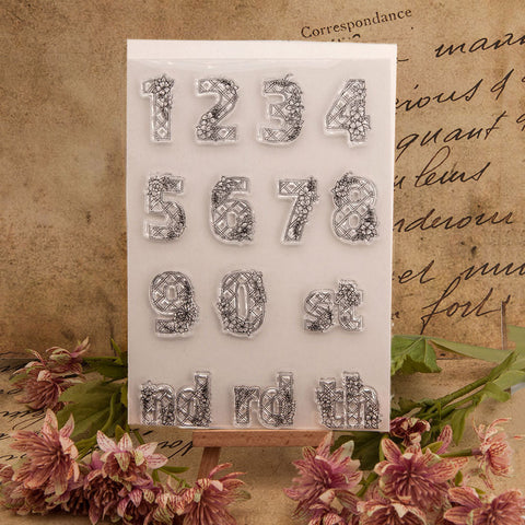 Inlovearts Numbers Clear Stamps