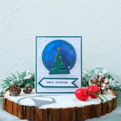 Christmas Tree in Crystal Ball Dies - Inlovearts