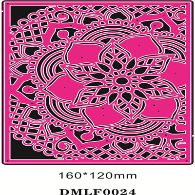 Flower Rectangle Background Cutting Dies