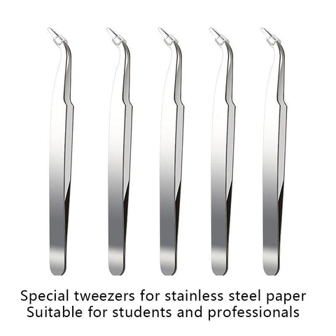 Inlovearts Curved Bent Tip Tweezers