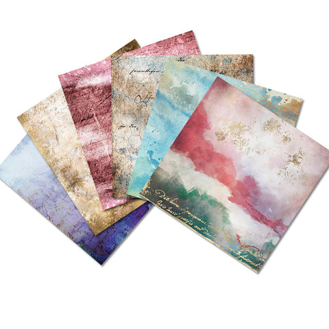 Inlovearts 24PCS 6" Colorful Theme DIY Scrapbook & Cardstock Paper