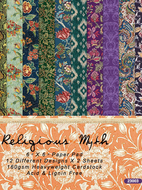 Inlovearts 24PCS 6" Flower Vines Theme DIY Scrapbook & Cardstock Paper