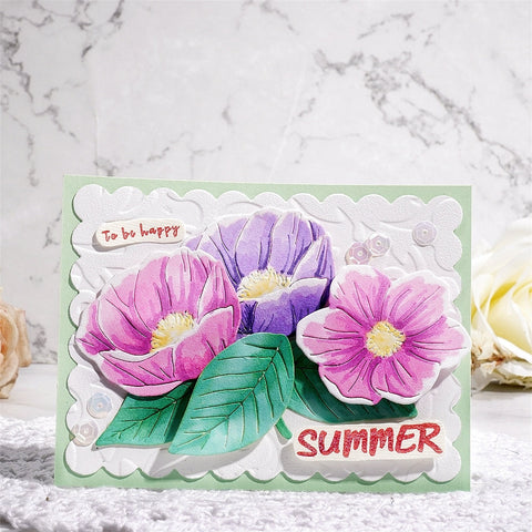 Inlovearts Blooming Flowers Cutting Dies