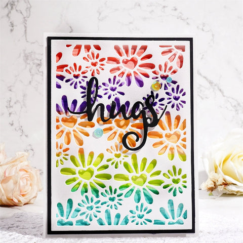 Inlovearts Blooming Daisy Background Board Cutting Dies