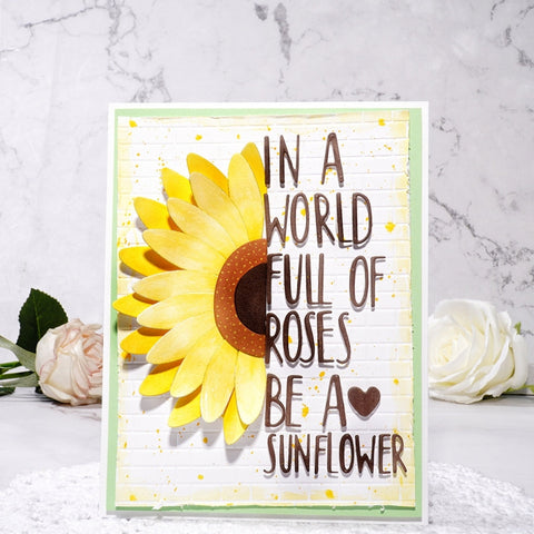 Inlovearts Sunflower With Words Cutting Dies
