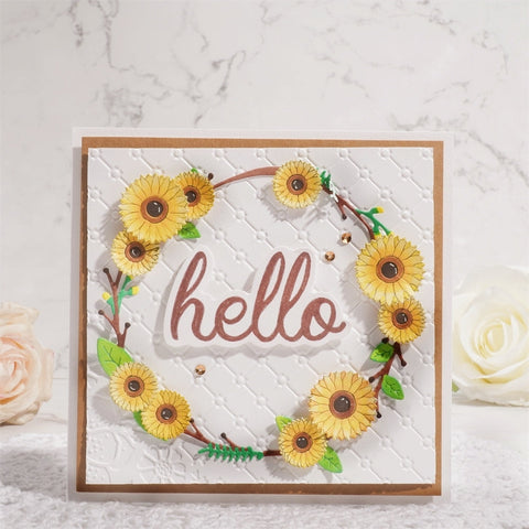 Inlovearts Sunflower Wreath Cutting Dies