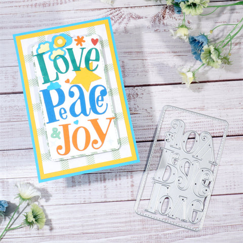 Inlovearts "Love & Peace & Joy" Word Cutting Dies