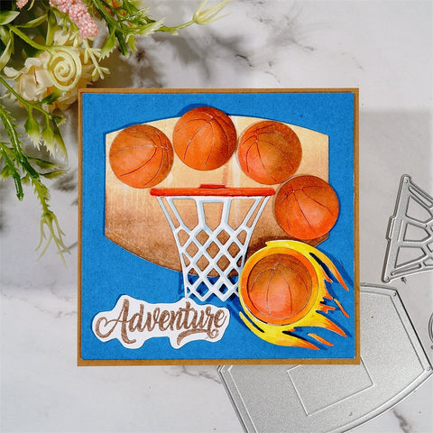 Inlovearts Basketball With Basket Cutting Dies
