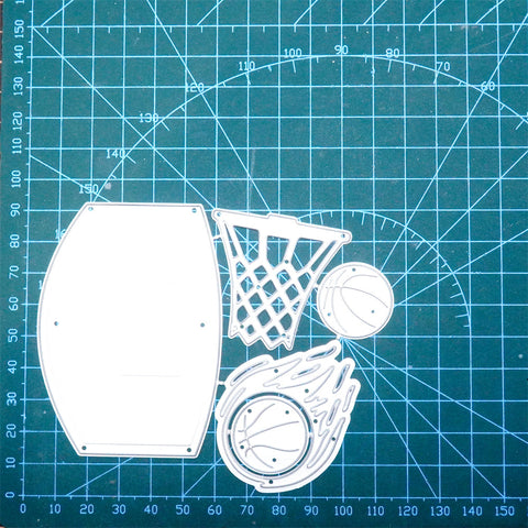 Inlovearts Basketball With Basket Cutting Dies