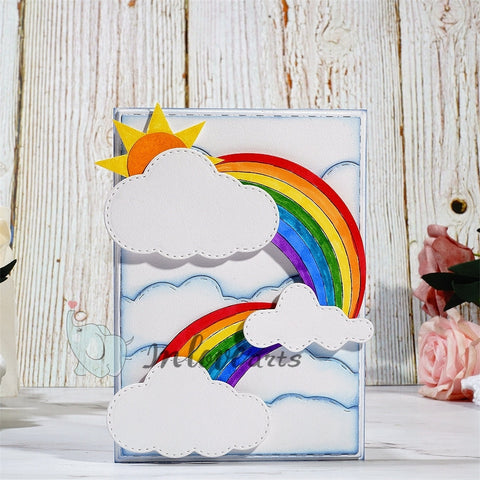 Inlovearts Cascading Clouds Background Board Cutting Dies