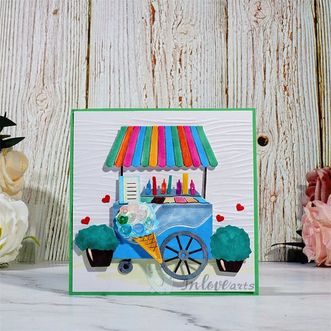 Inlovearts Ice-Cream Stall Cutting Dies