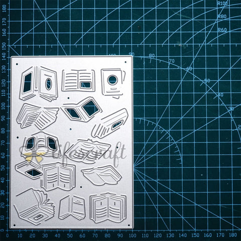 Inlovearts Books Background Cutting Dies