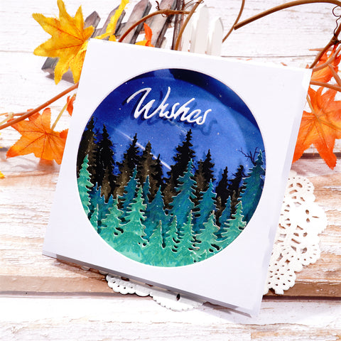 Inlovearts Layered Forest Round Frame Cutting Dies