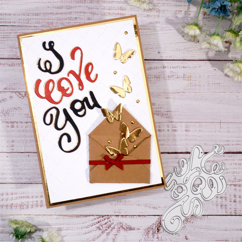 Inlovearts "I LOVE YOU" Fancy Word Cutting Dies