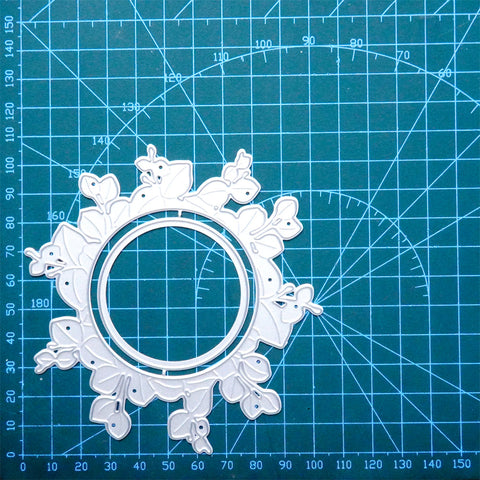 Inlovearts Circle Leaves Frame Cutting Dies