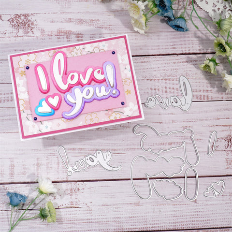 Inlovearts "I LOVE YOU" Words Cutting Dies