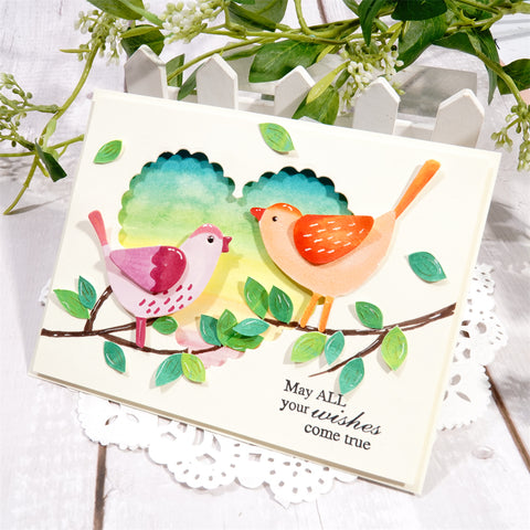 Inlovearts Two Sing Birds Metal Cutting Dies